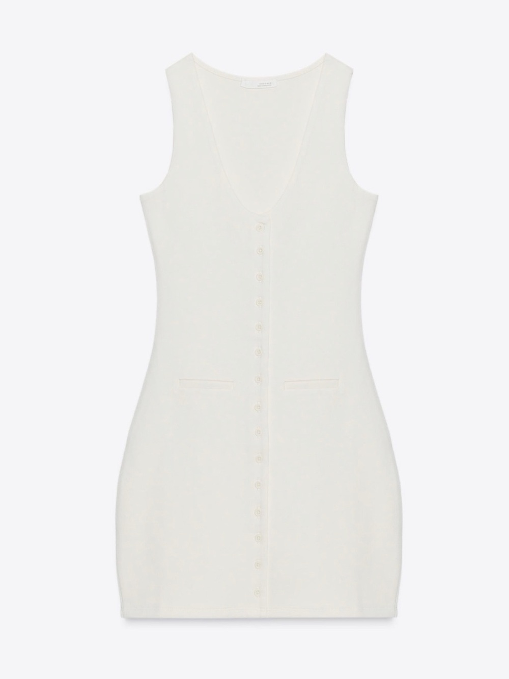 ZARA INTERLOCK BUTTON DRESS